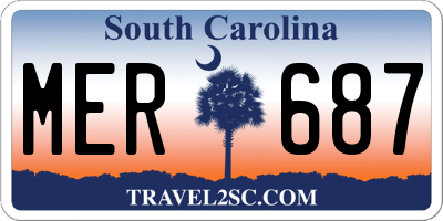 SC license plate MER687