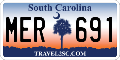 SC license plate MER691