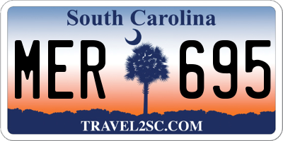 SC license plate MER695