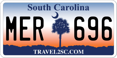 SC license plate MER696