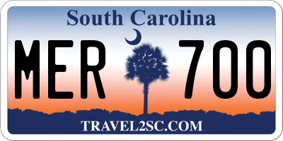 SC license plate MER700