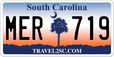 SC license plate MER719