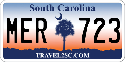 SC license plate MER723