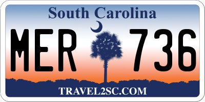 SC license plate MER736