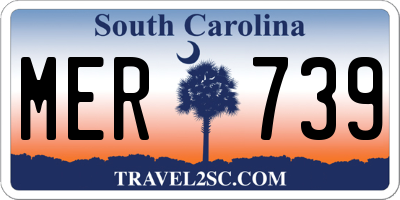 SC license plate MER739