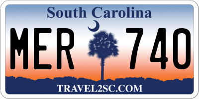 SC license plate MER740