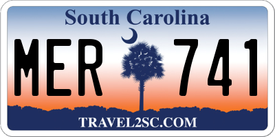 SC license plate MER741