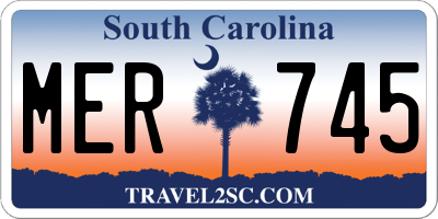 SC license plate MER745