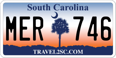 SC license plate MER746