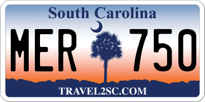 SC license plate MER750