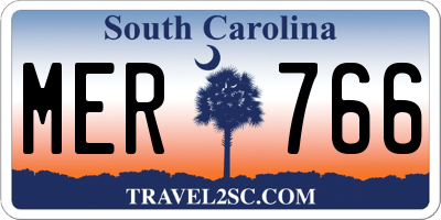 SC license plate MER766