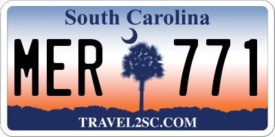 SC license plate MER771