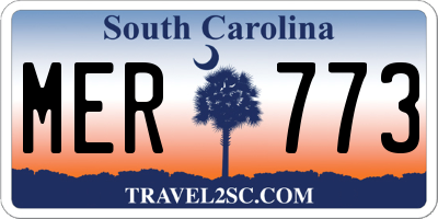 SC license plate MER773