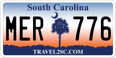 SC license plate MER776