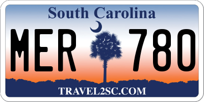 SC license plate MER780