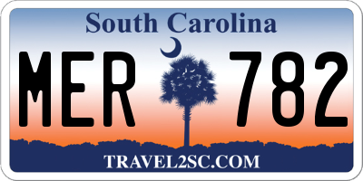 SC license plate MER782