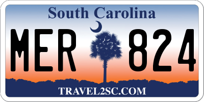 SC license plate MER824