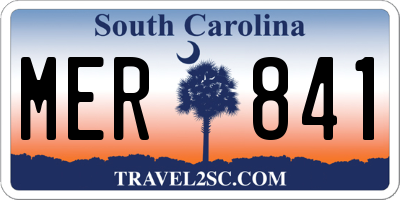 SC license plate MER841