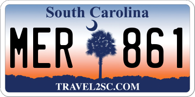 SC license plate MER861