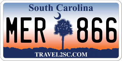 SC license plate MER866