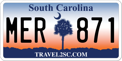 SC license plate MER871