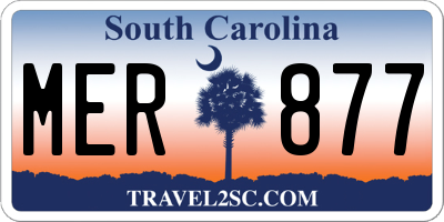 SC license plate MER877