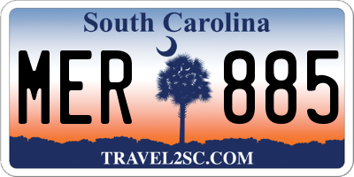 SC license plate MER885