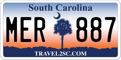 SC license plate MER887
