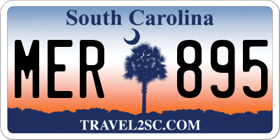 SC license plate MER895