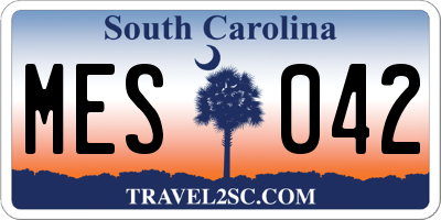 SC license plate MES042