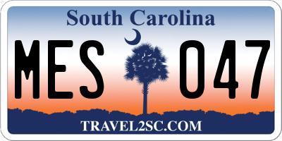 SC license plate MES047