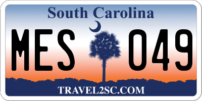 SC license plate MES049