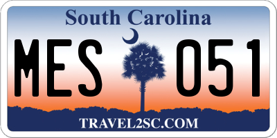 SC license plate MES051