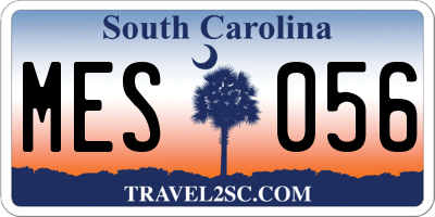 SC license plate MES056