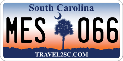 SC license plate MES066