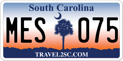 SC license plate MES075