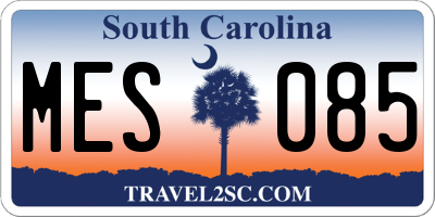 SC license plate MES085
