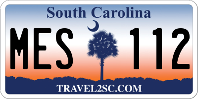 SC license plate MES112