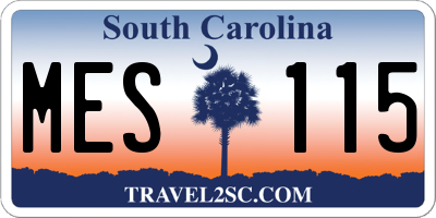 SC license plate MES115