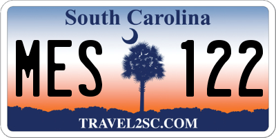 SC license plate MES122