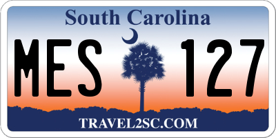 SC license plate MES127