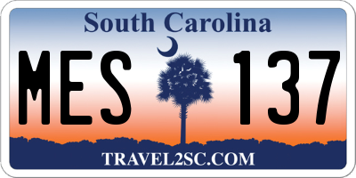 SC license plate MES137