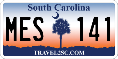 SC license plate MES141