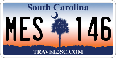 SC license plate MES146