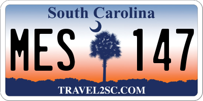 SC license plate MES147
