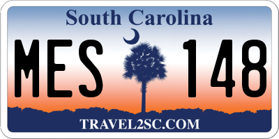 SC license plate MES148