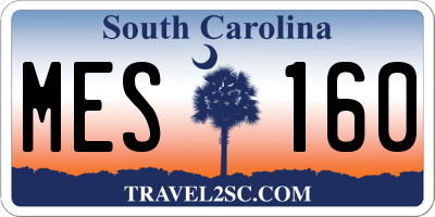 SC license plate MES160