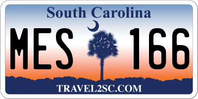 SC license plate MES166
