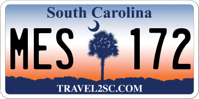 SC license plate MES172