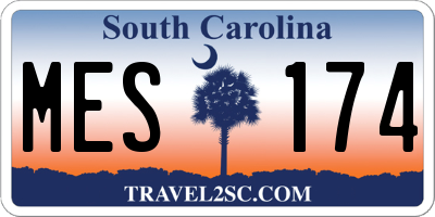 SC license plate MES174